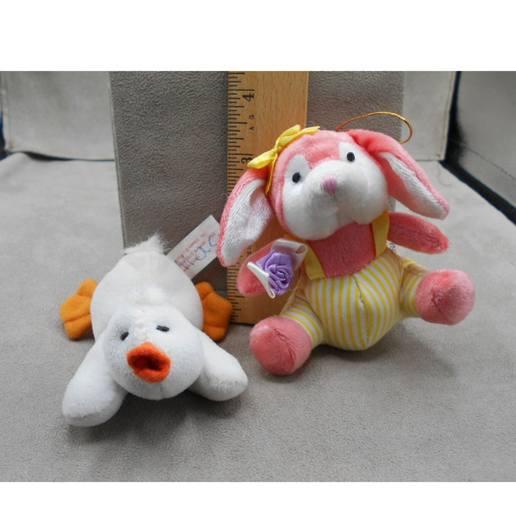 Small Mini Plush Animal Lot Vintage: Giftco Duck, Rabbit, Fable Creatures - Picture 7 of 10